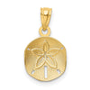 Gold Polished Sand Dollar Pendants