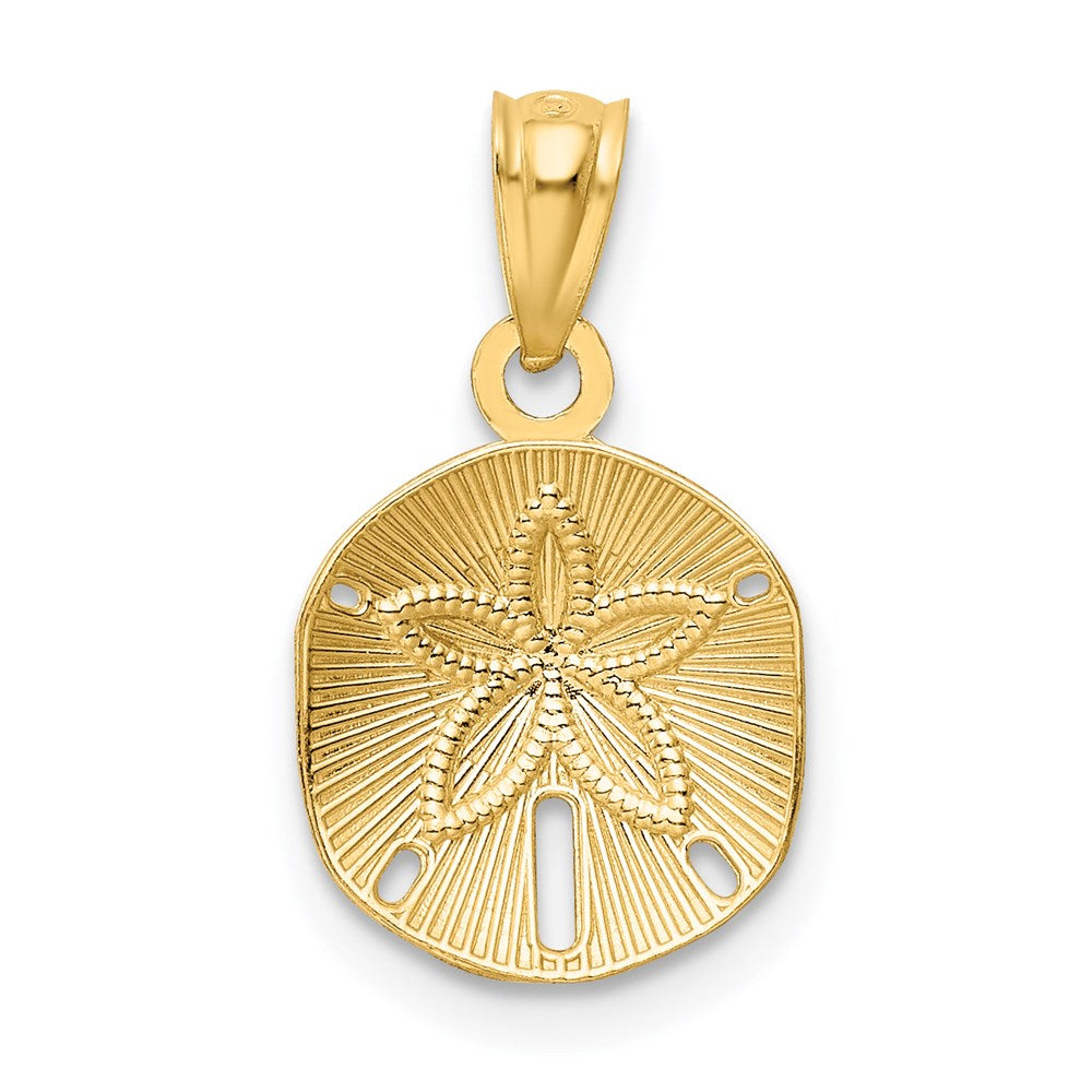 Gold Polished Sand Dollar Pendants