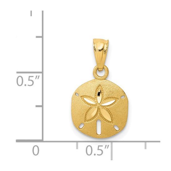 Gold Polished Sand Dollar Pendants