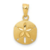 Gold Polished Sand Dollar Pendants