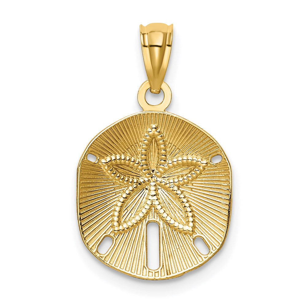Gold Polished Sand Dollar Pendants