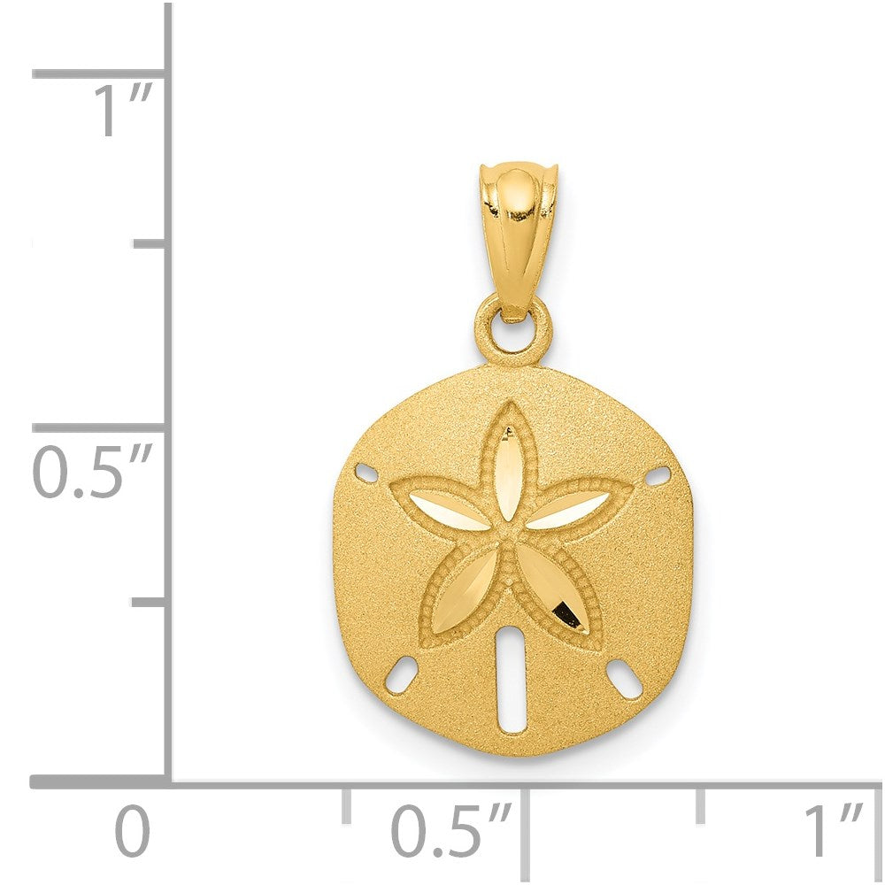 Gold Polished Sand Dollar Pendants