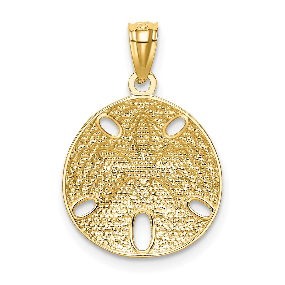 Gold Polished Sand Dollar Pendants