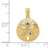 Gold Polished Sand Dollar Pendants