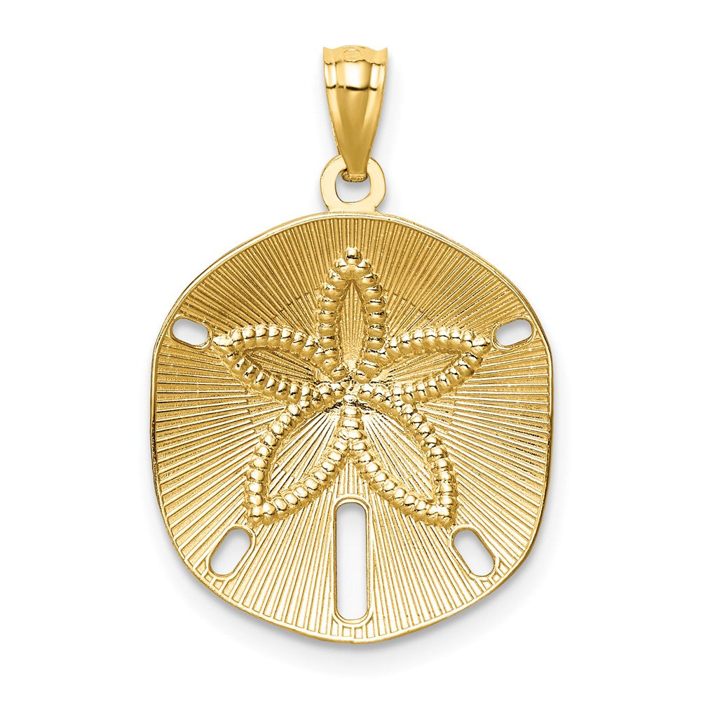Gold Polished Sand Dollar Pendants