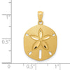 Gold Polished Sand Dollar Pendants
