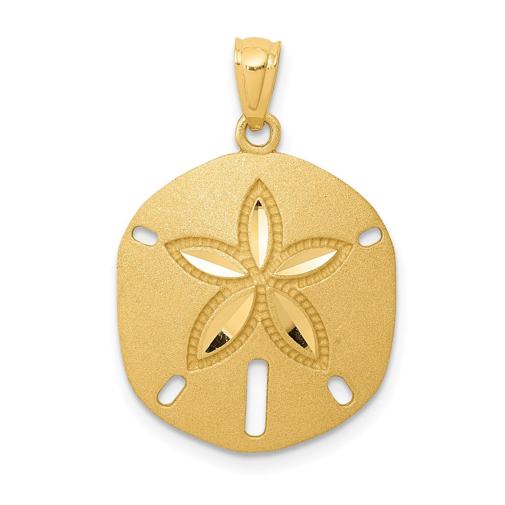 Gold Polished Sand Dollar Pendants