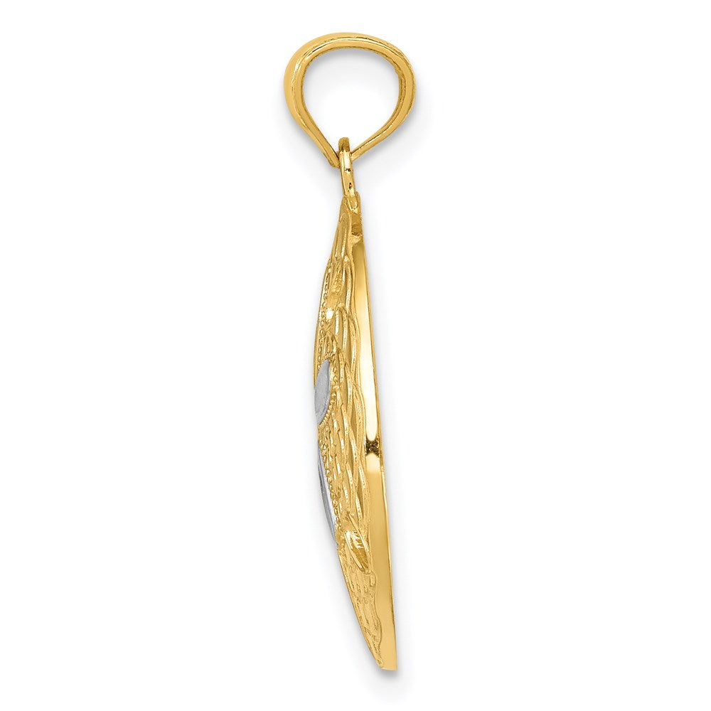 Gold Polished Sand Dollar Pendants