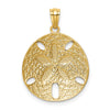 Gold Polished Sand Dollar Pendants