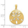 Gold Polished Sand Dollar Pendants