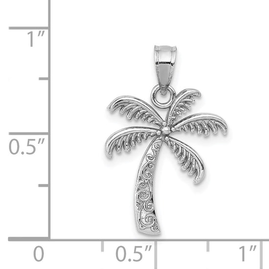 Gold Polished Palm Tree Pendants