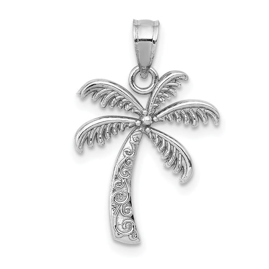 Gold Polished Palm Tree Pendants