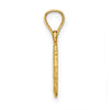 14k Satin Diamond-cut Footprints Pendant