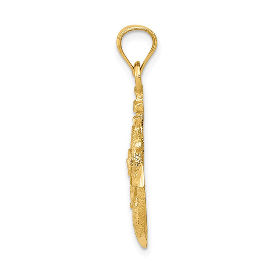 Gold Polished Anchor and Wheel Pendants
