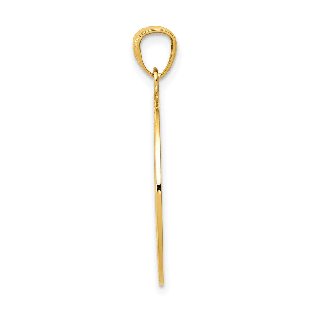 14K Satin / Polished I WOULD BE LOST WITHOUT YOU Compass Pendant