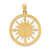 14K Satin / Polished I WOULD BE LOST WITHOUT YOU Compass Pendant