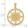14K Satin / Polished I WOULD BE LOST WITHOUT YOU Compass Pendant