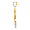 14k Polished Anchor with Rope Pendant