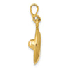 14K  3-D Sombrero Pendant