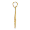14k Polished and Diamond-cut Masonic Symbol Pendant