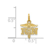 14k Diamond-cut Polished RN Registered Nurse Pendant