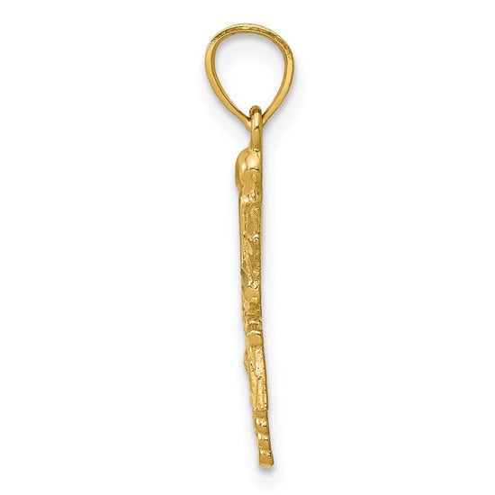 14k Diamond-cut RN Registered Nurse Pendant