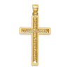 14k Diamond-cut Latin Cross Pendant