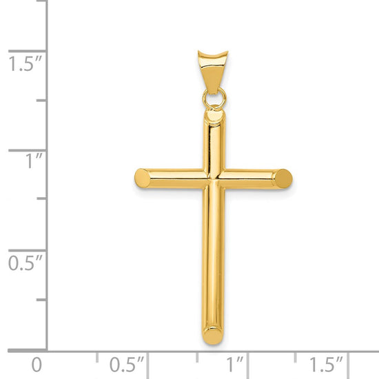 Gold Hollow Latin Cross Pendant
