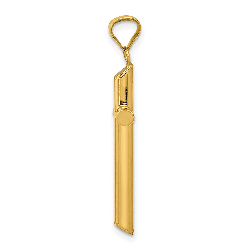 Gold Hollow Latin Cross Pendant