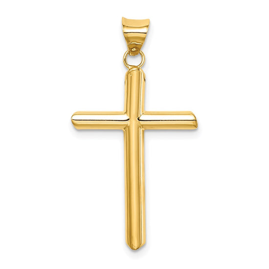 Gold Hollow Latin Cross Pendant