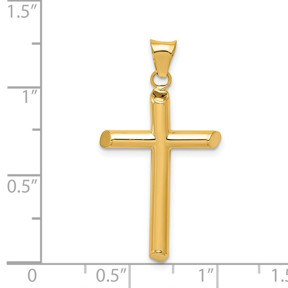 Gold Hollow Latin Cross Pendant