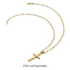 Gold Hollow Latin Cross Pendant