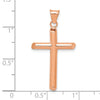 Gold Hollow Latin Cross Pendant