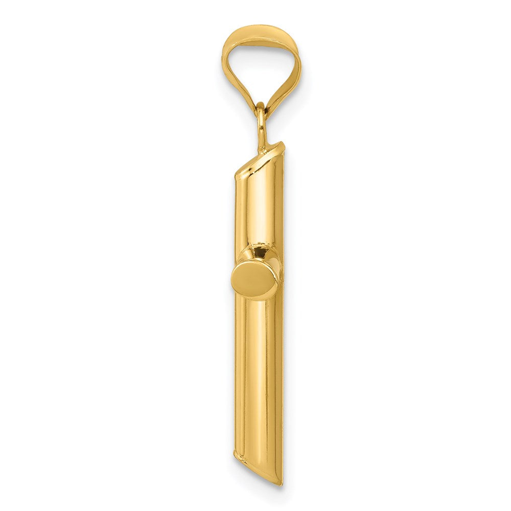 Gold Hollow Latin Cross Pendant