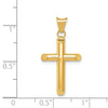 Gold Hollow Latin Cross Pendant