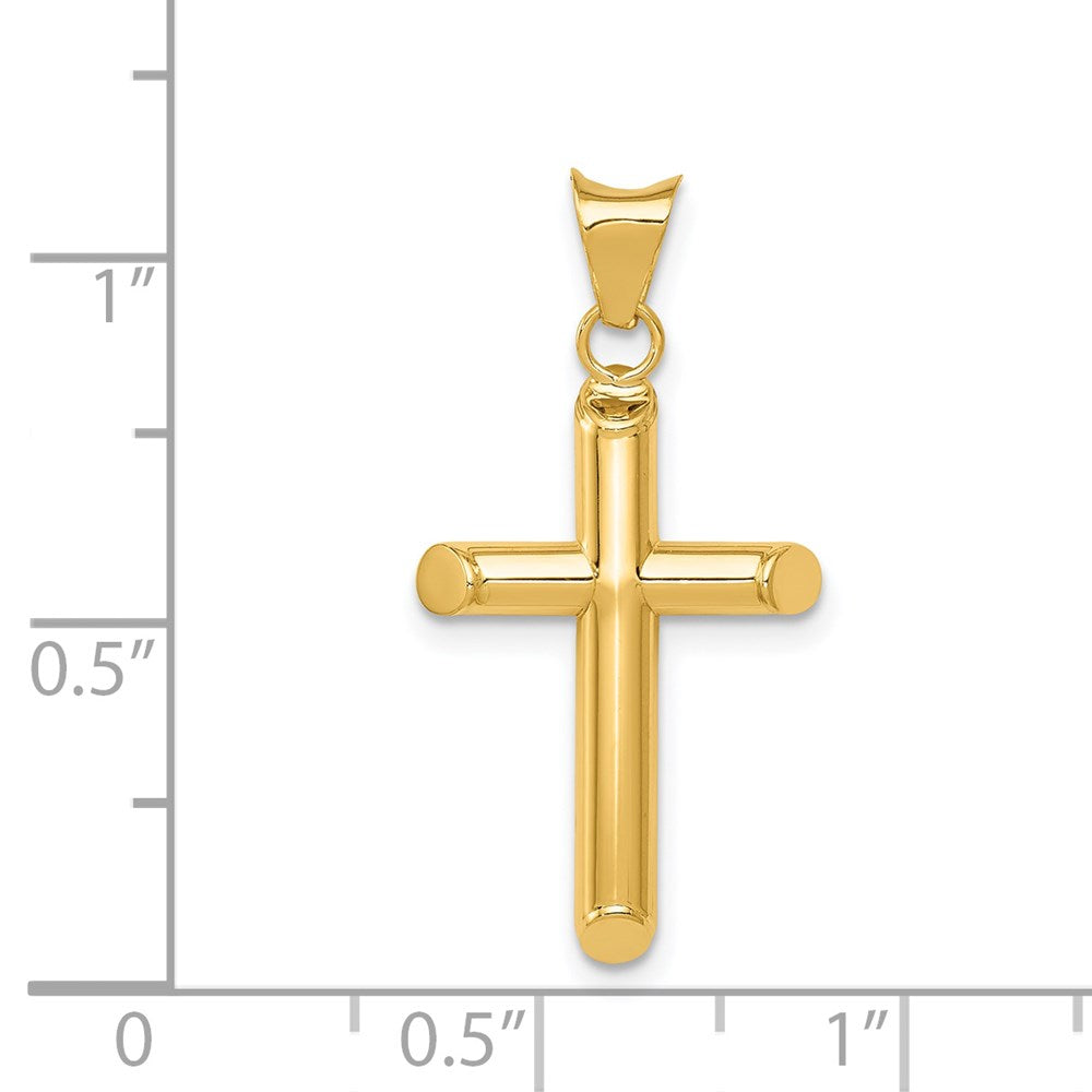 Gold Hollow Latin Cross Pendant