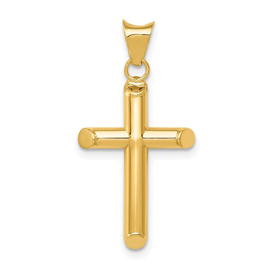 Gold Hollow Latin Cross Pendant
