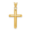 Gold Hollow Latin Cross Pendant