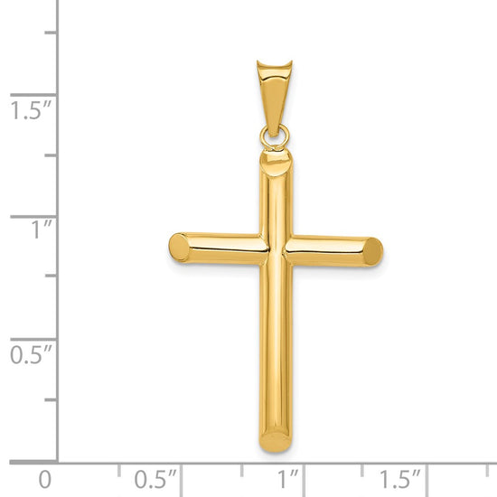 Gold Hollow Latin Cross Pendant