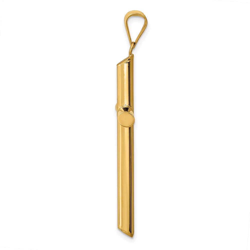 Gold Hollow Latin Cross Pendant
