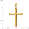 Gold Hollow Latin Cross Pendant