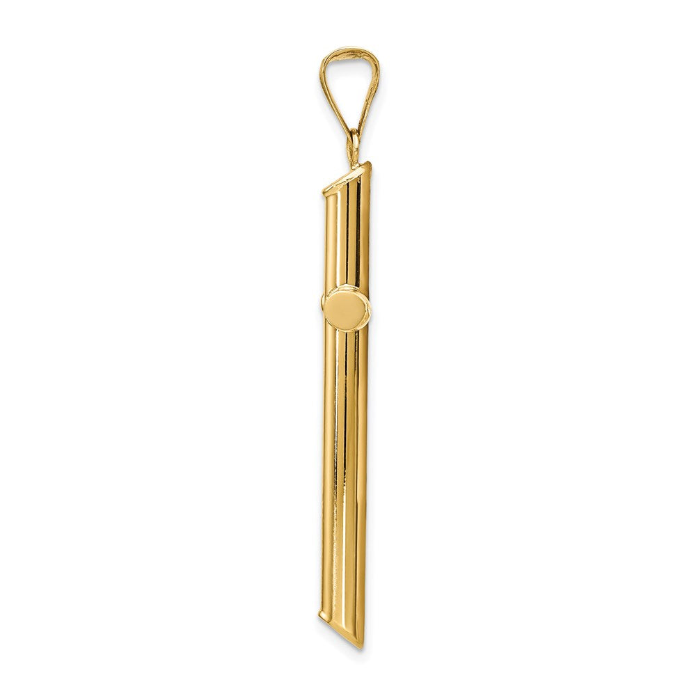 Gold Hollow Latin Cross Pendant