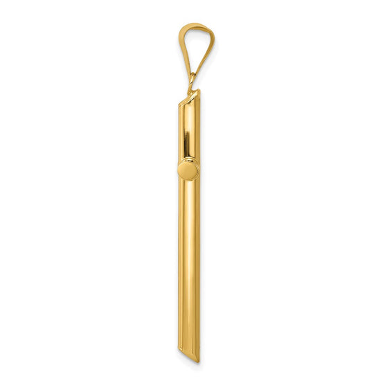 Gold Hollow Latin Cross Pendant