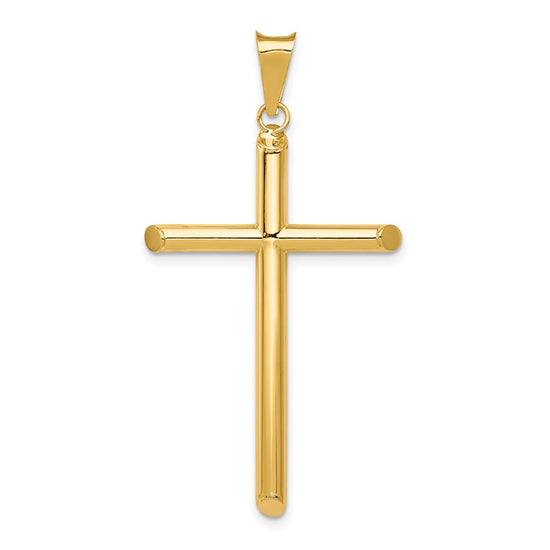 Gold Hollow Latin Cross Pendant
