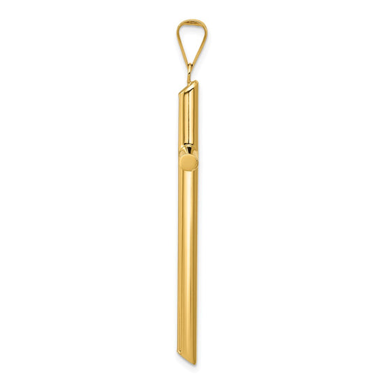 Gold Hollow Latin Cross Pendant
