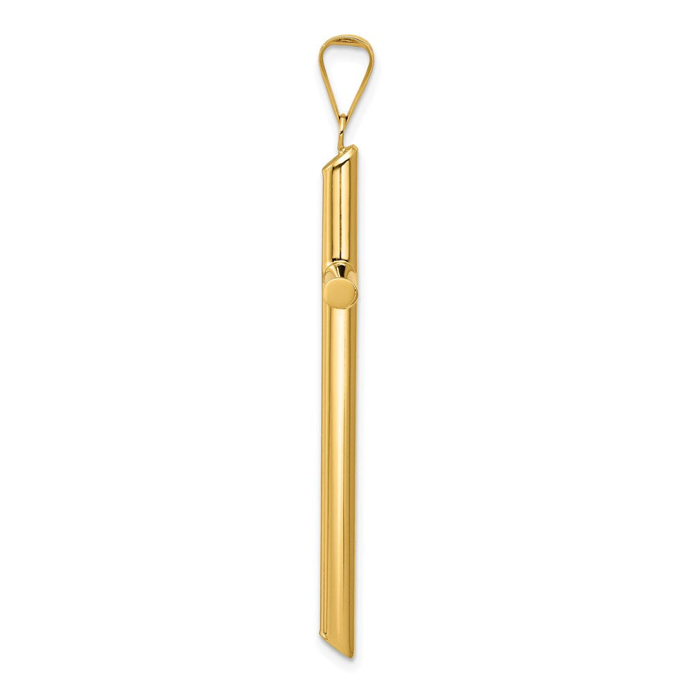 Gold Hollow Latin Cross Pendant