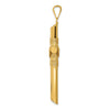 Gold Hollow Latin Cross Pendant