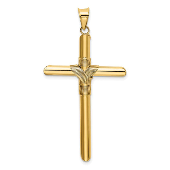 Gold Hollow Latin Cross Pendant
