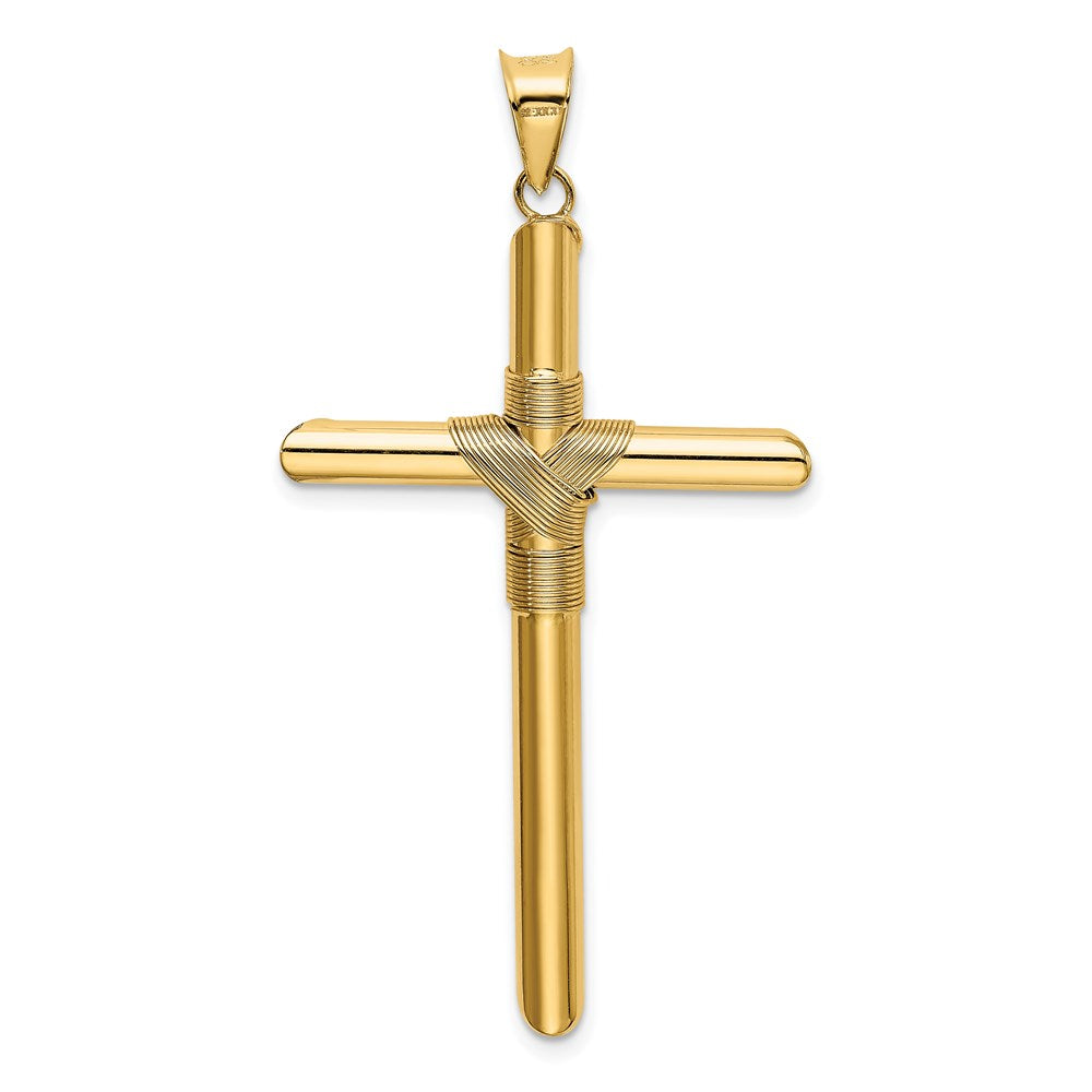 Gold Hollow Latin Cross Pendant