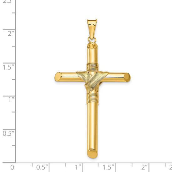 Gold Hollow Latin Cross Pendant